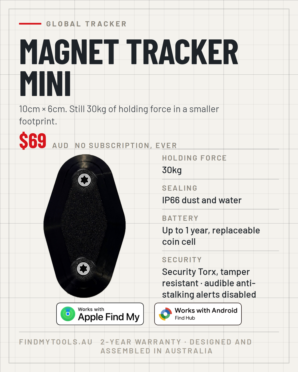 Magnet Tracker Mini hidden motorbike and dirt bike tracker